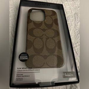 COACH $60 NEW iPhone 13 Pro Logo hard phone case
